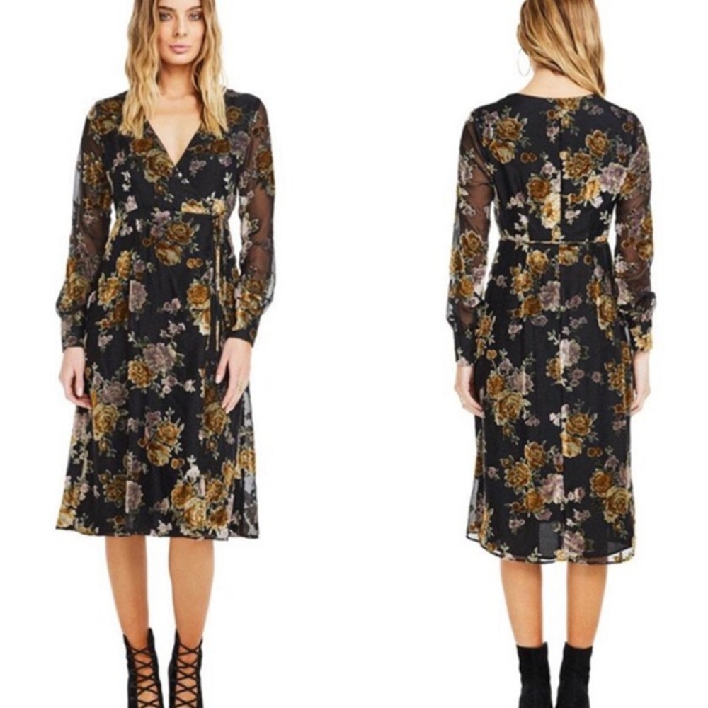 Anthropologie Astr Floral Wrap Dress- Size Small